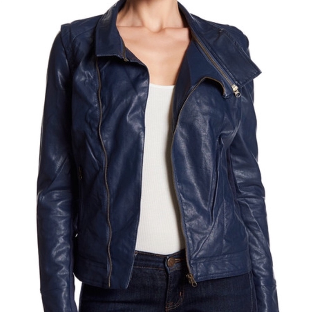 Desigual Tropical Faux Leather Blazer